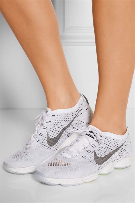 Women's White Mesh Nike Shoes 